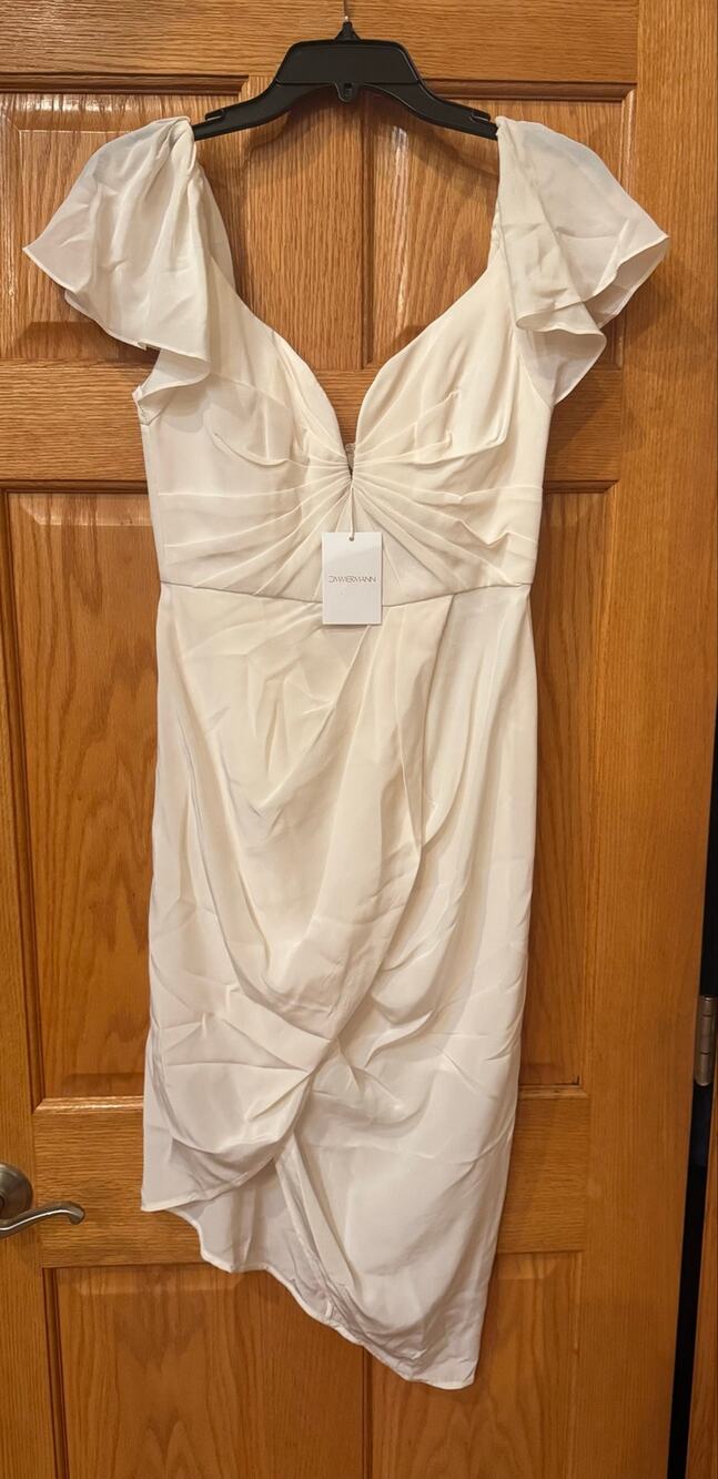 Zimmerman Silk Flutter Dress - Pearl Cream size 6-8 new with tags
